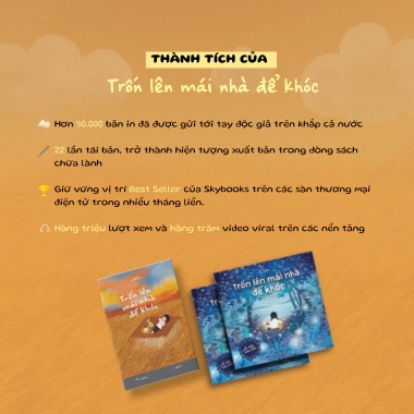 Sách Trốn Lên Mái Nhà Để Khóc - Tiểu Thuyết Cảm Xúc, Giảm Giá 72.000 VND