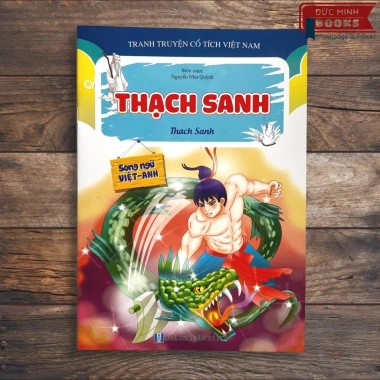 Sách truyện tranh Thạch Sanh song ngữ Việt Anh, truyện cổ tích màu đẹp, 15.000 cho bé 4