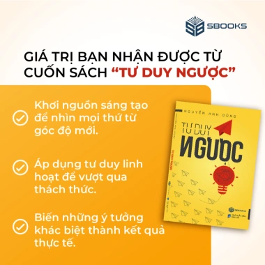 Sách Tư Duy Ngược Nguyễn Anh Dũng - Giá ưu đãi 139.000đ, phát triển tư duy sáng tạo Sbooks
