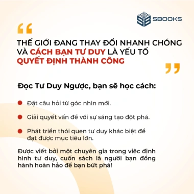 Sách Tư Duy Ngược Nguyễn Anh Dũng - Giá ưu đãi 139.000đ, phát triển tư duy sáng tạo Sbooks