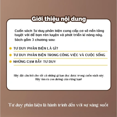 Sách Tư Duy Phản Biện - Tránh Cạm Bẫy Thao Túng, Nhận Biết và Loại Bỏ Định Kiến - Giá chỉ 75.000 VNĐ