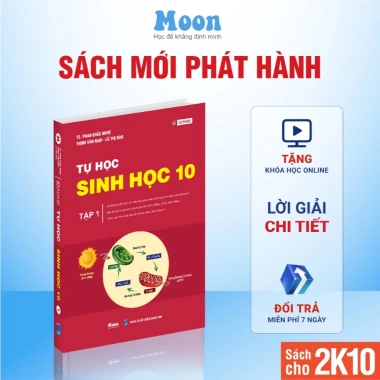 Sách tự học Sinh học lớp 10 Tập 1 & 2 – Thầy Phan Khắc Nghệ – Moonbook, giá ưu đãi 145.000đ (giá gốc 182.700đ) 5