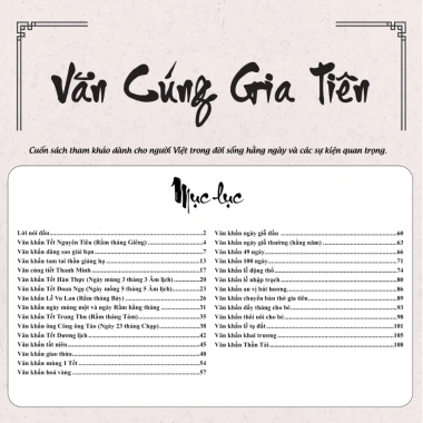Sách Văn Cúng Gia Tiên - Nghi Thức và Hướng Dẫn Sắm Lễ Đầy Đủ, Giá ưu đãi 69.000đ Tiên Phong Books