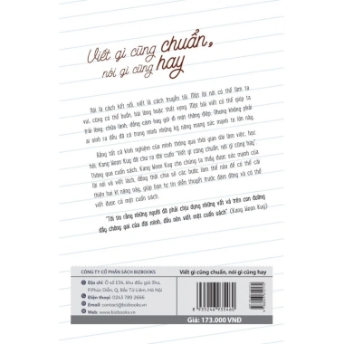 Sách Viết Gì Cũng Chuẩn - Nói Gì Cũng Hay: Kỹ năng mềm Bizbooks giảm giá 138k 6