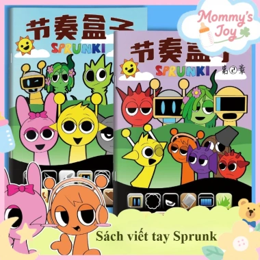 Sách viết tay Sprunki - Đồ chơi giáo dục DIY Tranh nghệ thuật, Phác thảo sáng tạo