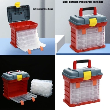 SADYUELE Hộp Đựng Đồ 4 Lớp Xếp Chồng, Ngăn Điều Chỉnh Linh Hoạt cho Trang Sức & Vật Dụng Nhỏ - Giá 498.769₫ 9