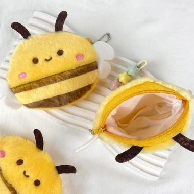 SADYUELE Ví Đựng Tiền Xu Đổi Ong Đáng Yêu - Mặt Dây Chuyền Sang Trọng, Kèm Vỏ Tai Nghe