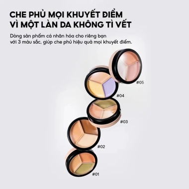 Saem Cover Perfection Triple Pot Concealer SPF28 PA+ 4.5g Triệt Sắc Giá 250k 4 Saem Cover Perfection Triple Pot Concealer SPF28 PA+ 4.5g Triệt Sắc Giá 250k 4