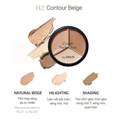 Saem Cover Perfection Triple Pot Concealer SPF28 PA+ 4.5g Triệt Sắc Giá 250k 6 Saem Cover Perfection Triple Pot Concealer SPF28 PA+ 4.5g Triệt Sắc Giá 250k 6