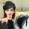 Safenh Nửa Nón Pháp Retro Thanh Lịch Tóc Vòng Tiệc Băng Đô Quấn Tóc Nữ Giá 30.800đ 2