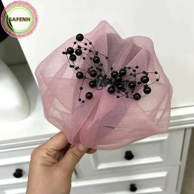 Safenh Nửa Nón Pháp Retro Thanh Lịch Tóc Vòng Tiệc Băng Đô Quấn Tóc Nữ Giá 30.800đ