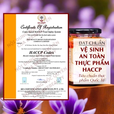 Saffron Ngâm Mật Ong và Đông Trùng Hạ Thảo Beebeauty, ngủ ngon sâu giấc, giảm 20%, chính hãng
