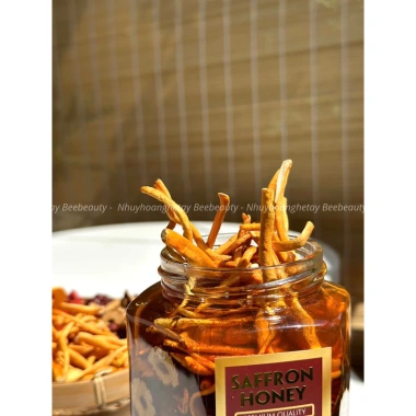 Saffron Ngâm Mật Ong và Đông Trùng Hạ Thảo Beebeauty, ngủ ngon sâu giấc, giảm 20%, chính hãng