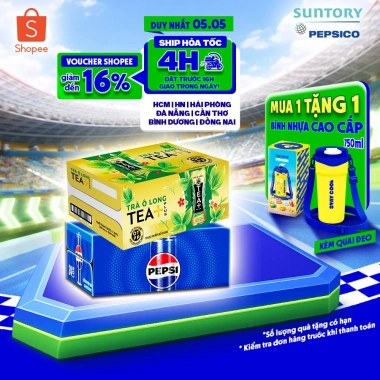 Sale 3.3: 1 Thùng Pepsi + 1 Thùng Trà Ô Long Tea+ 320/350ml Giá 471.000₫
