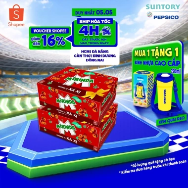 Sale 3.3: Combo 2 Thùng 24 Lon Mirinda Xá Xị 320ml - Chỉ 414.000đ, tiết kiệm 115.000đ