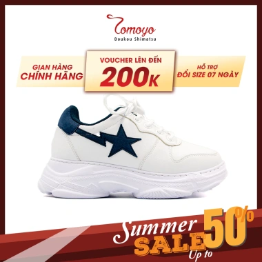 SALE 3.3 Giày sneaker nữ đế cao 7cm Da microfiber siêu nhẹ Tomoyo TMW31.507 900k 2 SALE 3.3 Giày sneaker nữ đế cao 7cm Da microfiber siêu nhẹ Tomoyo TMW31.507 900k 2