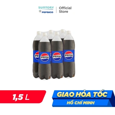 SALE 3.3 Lốc 6 chai Pepsi 1,5L có gaz - Giải khát, giảm giá còn 130.000₫