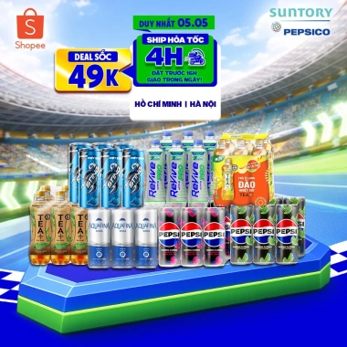 SALE 3.3 Lốc 6 Nước Giải Khát Đa Dạng Trà, Nước Tăng Lực, Nước Ngọt Có Ga, Nước Điện Giải 67.000 VND