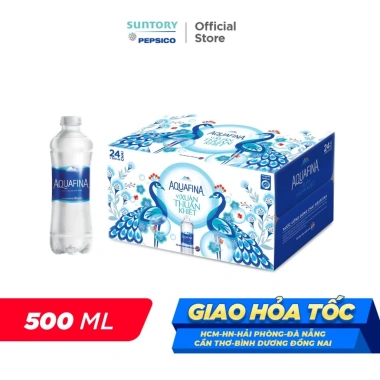 SALE 3.3: Thùng 24 chai Aquafina 500ml - Nước tinh khiết, giá chỉ 131.000 VND 2