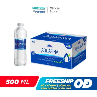 SALE 3.3: Thùng 24 chai Aquafina 500ml - Nước tinh khiết, giá chỉ 131.000 VND 3