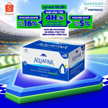 SALE 3.3 Thùng 24 Chai Aquafina Nước Tinh Khiết 355ml - Giá Chỉ 119.000₫