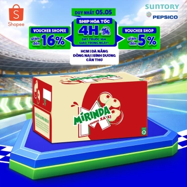 SALE 3.3 Thùng 24 chai Mirinda Xá Xị 390ml - Giải khát thơm ngon, chỉ 172.000₫
