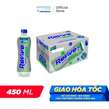 SALE 3.3 Thùng 24 chai Revive Active Pro 450ml không ga - Nước điện giải thể thao, chỉ 230k
