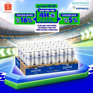 SALE 3.3 Thùng 24 Lon Aquafina Soda 320ml - Nước có gaz giá ưu đãi 174k