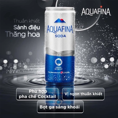 SALE 3.3 Thùng 24 Lon Aquafina Soda 320ml - Nước có gaz giá ưu đãi 174k