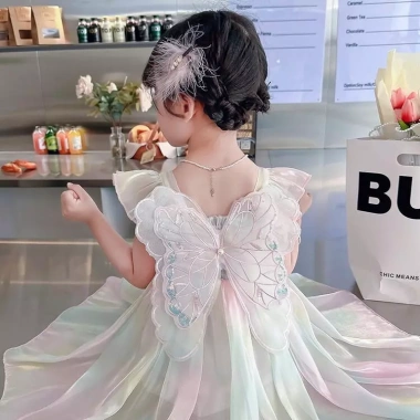 SALE 50% Váy công chúa bé gái lưới và nơ lông tơ siêu mềm 2.025 giá 280.600₫
