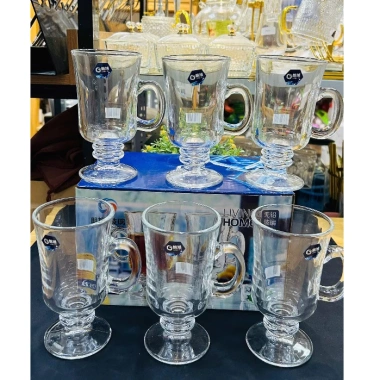 SALE Bộ 6 Cốc Ly Thủy Tinh Libbey Irish Coffee 230ml - Cafe cốt dừa, sinh tố, nước ép LXZB22