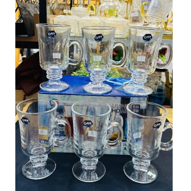 SALE Bộ 6 Cốc Ly Thủy Tinh Libbey Irish Coffee 230ml - Cafe cốt dừa, sinh tố, nước ép LXZB22