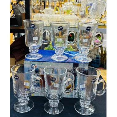 SALE Bộ 6 Cốc Ly Thủy Tinh Libbey Irish Coffee 230ml - Cafe cốt dừa, sinh tố, nước ép LXZB22