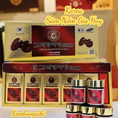 SALE Cao Linh Chi Đỏ Hàn Quốc 5 Lọ 50gr - Giá 559k, dưỡng sức tăng sinh lý