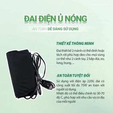 [Sale] Đai quấn nóng điện giảm eo, mỡ bụng, tay, đùi - Điều chỉnh nhiệt đa cấp, chỉ 279.000đ 2