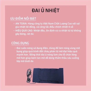 [Sale] Đai quấn nóng điện giảm eo, mỡ bụng, tay, đùi - Điều chỉnh nhiệt đa cấp, chỉ 279.000đ 5