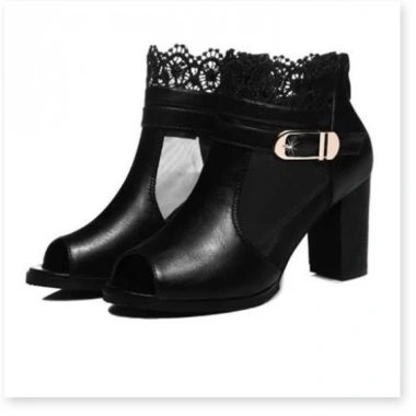SALE GIÁ SOCK - Giày boots ren hoa cao cấp, giảm còn 1,200,000đ, tặng nước hoa