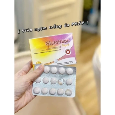 SALE Hộp Ngả Màu Viên Ngậm Trắng Da Glutathion Fort 30 Viên - Hàng Pháp Chuẩn, Giá 200k