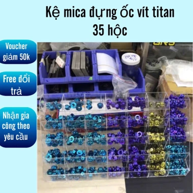 Sale Kệ Đựng Ốc Vít Mica 5 Tầng - Trưng Bày Ốc Titan Giá 109.000đ