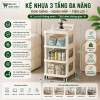 SALE MẠNH Kệ Đa Năng 3-5 Tầng Có Bánh Xe - Giá Đựng Đồ Chống Bụi, Spa, Văn Phòng, Bỉm Sữa 425k