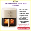 SALE Nồi chiên không dầu Bear 5L 1.500W điều chỉnh nhiệt thời gian núm cơ, BH 12 tháng - Giá chỉ 1.035.000₫