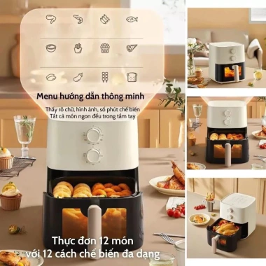 SALE Nồi chiên không dầu Bear 5L 1.500W điều chỉnh nhiệt thời gian núm cơ, BH 12 tháng - Giá chỉ 1.035.000₫ 3