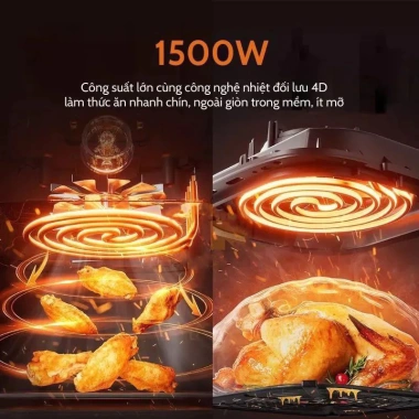 SALE Nồi chiên không dầu Bear 5L 1.500W điều chỉnh nhiệt thời gian núm cơ, BH 12 tháng - Giá chỉ 1.035.000₫ 7