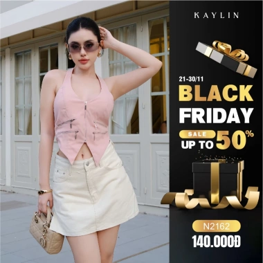 SALE SỐC 50% Áo kiểu Kaylin nữ thanh lịch - Black Friday, Giá 140.000đ