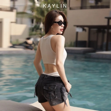 SALE SỐC 50% LIVE - Bộ Bodysuit Kaylin hở lưng cotton co giãn N2.197 chỉ 164k 3