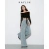 SALE SỐC Áo Croptop Kaylin lưới trễ vai tay dài nơ, thun gợi cảm - 207.000 VNĐ 6