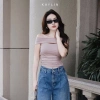 SALE SỐC Áo Kaylin nhúng eo phối dây cotton lụa mát mẻ - Sang trọng, giá 146k