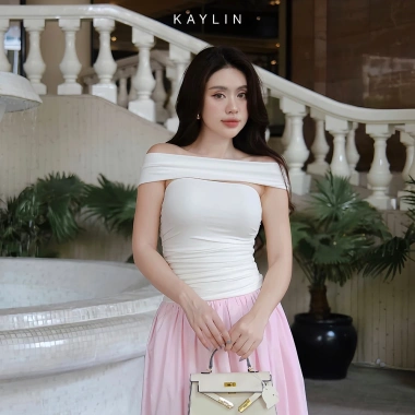 SALE SỐC Áo Kaylin nhúng eo phối dây cotton lụa mát mẻ - Sang trọng, giá 146k