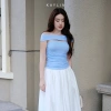 SALE SỐC Áo Kaylin nhúng eo phối dây cotton lụa mát mẻ - Sang trọng, giá 146k 7