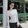 [SALE SỐC] Áo kiểu KAYLIN trễ vai đính nơ, vải thun gân cotton giãn, gợi cảm - N2.333 2
